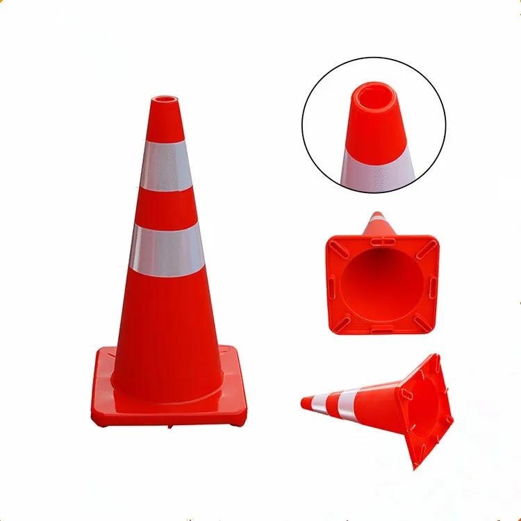 PE Colorful traffic cones,reflective flexible traffic cone bar