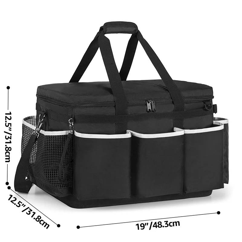 Waterproof Cleaning Caddy with EVA Hard Bottom Car Detailing Tools Tote Bag Wearable Cleaning Caddy Storage Bags