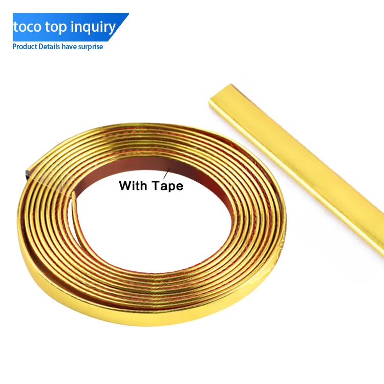 Toco High Gloss Furniture Accessory 5mm Thick Abs Wpc Door Masking Tape Dual Tone Upvc Round Table U Shape Stair Edge Banding