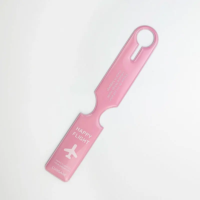 Travel luggage tag custom logo anti-lost identification silicone baggage label aircraft boarding tag pvc luggage tag