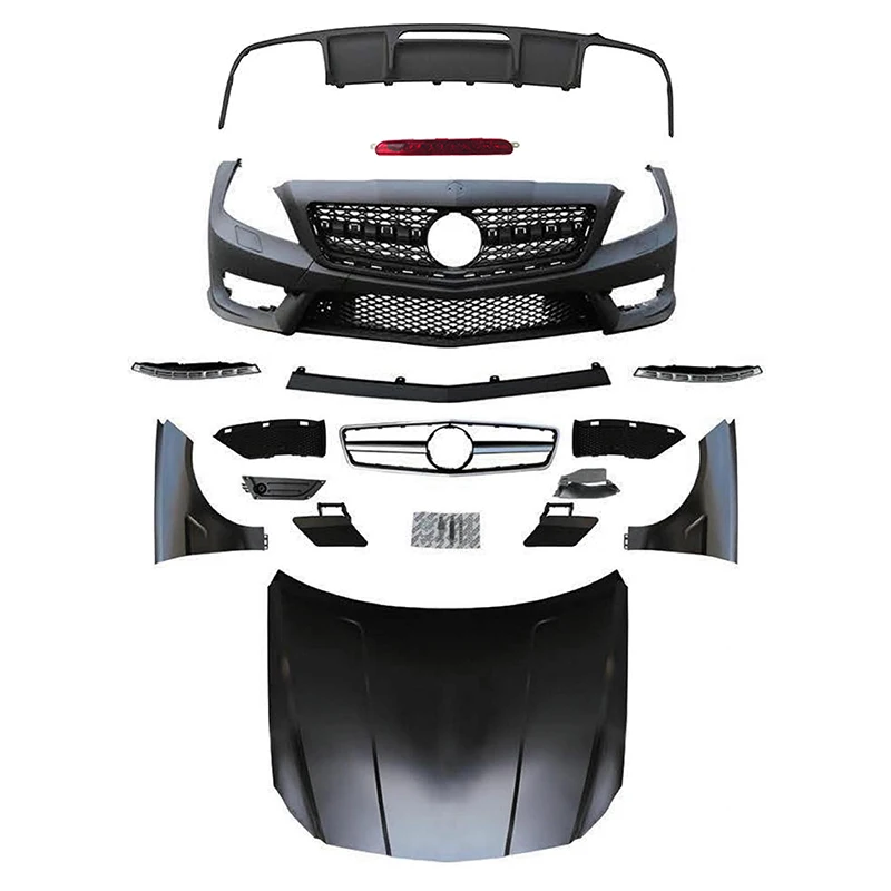 Upgrade Front Rear Bumper Body Kit For Mercedes-Benz CLS-Class C218 To CLS63 AMG 2011-2014