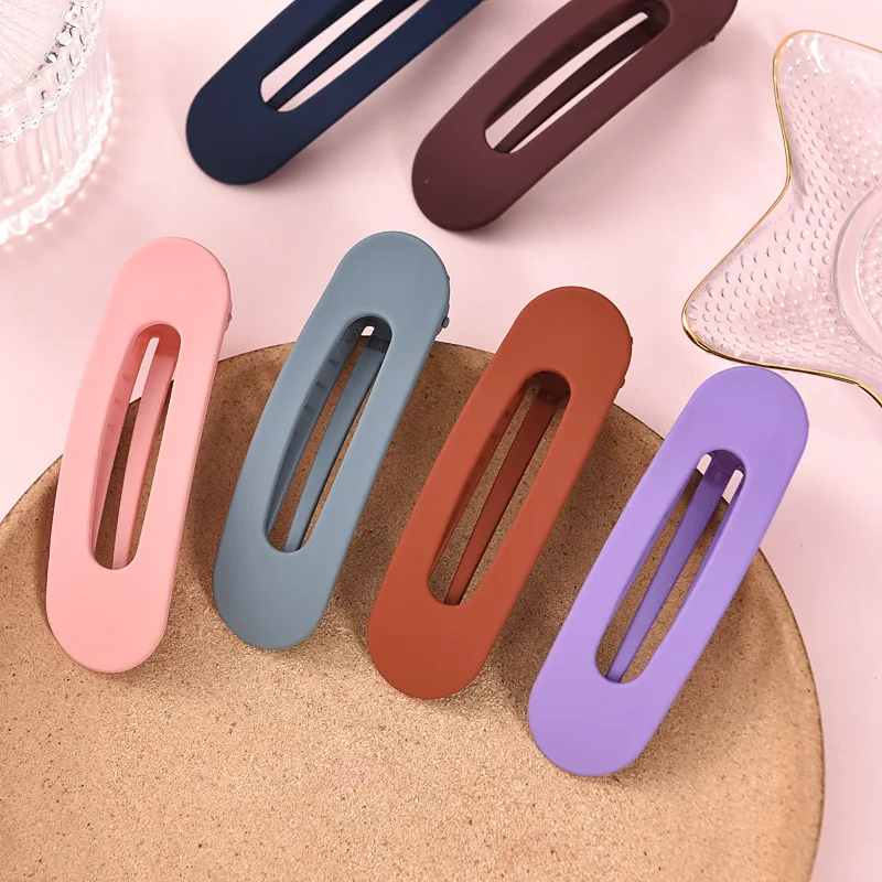 Cyber Celebrity Sweet Style South Korea Duckbill Back Head Accessory Large Bangs Hair Clip in Morandi Colors Plastic Hairpin