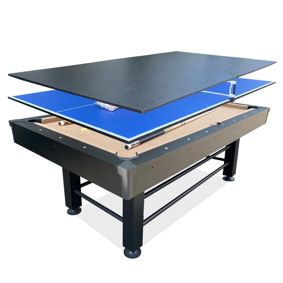 7ft & 8ft 3 IN 1 Multi function Billiard game Table used iron legs for Indoor Entertainment