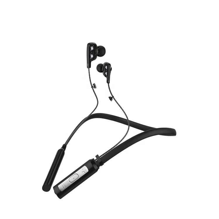 Wholesale Ld4 Dual Speakers Wireless Bluetooth Headset Metal In-Ear Neckband Earphone Headphone