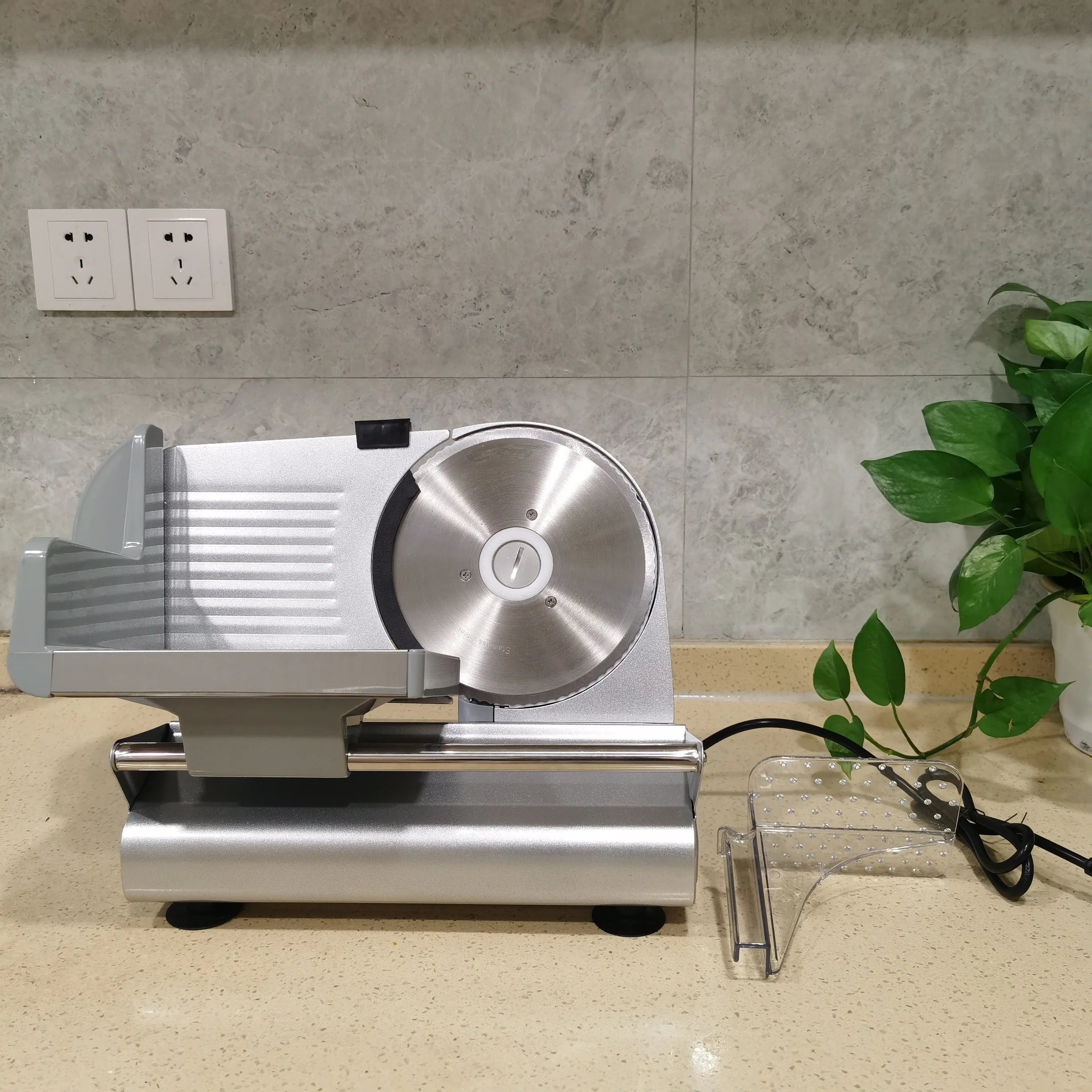 Автоматическая нержавеющая сталь 190 мм шестерни лезвие ягненок рыба фрукты разделочная доска для нарезки пищевой толщина Регулируемая электрическая машина нарезания замороженного мяса