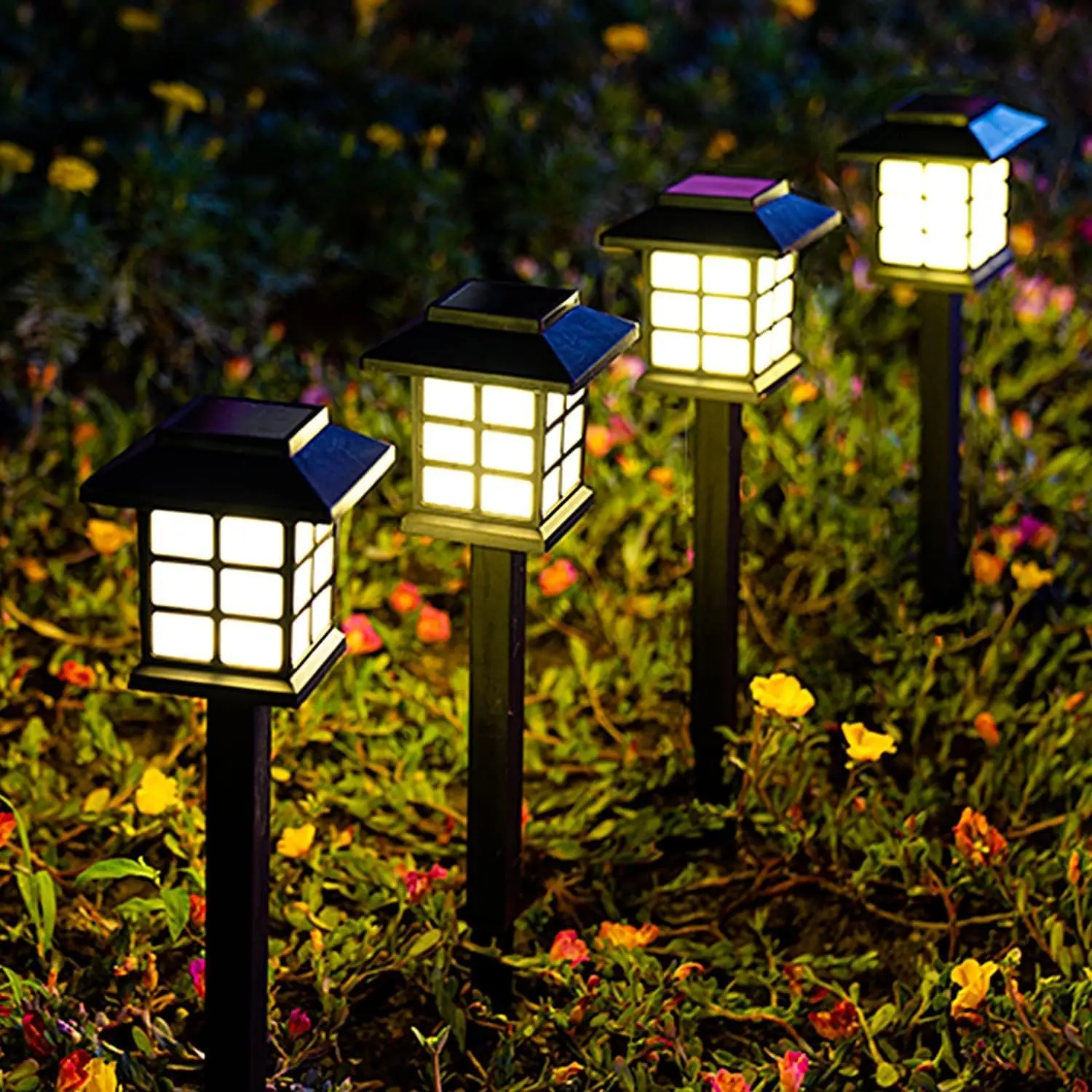 Solar Outdoor Lights  Square Shaped  Gift Gadget Solar Powered Landscape lighting Stake pathway Oriental Solar Outdoor Lights