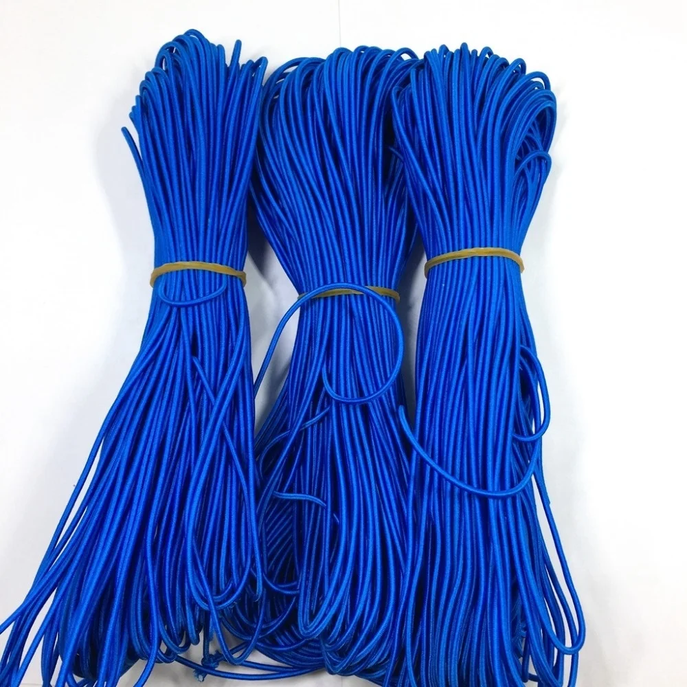 Custom colored polyester 3mm stretchy cord braided round