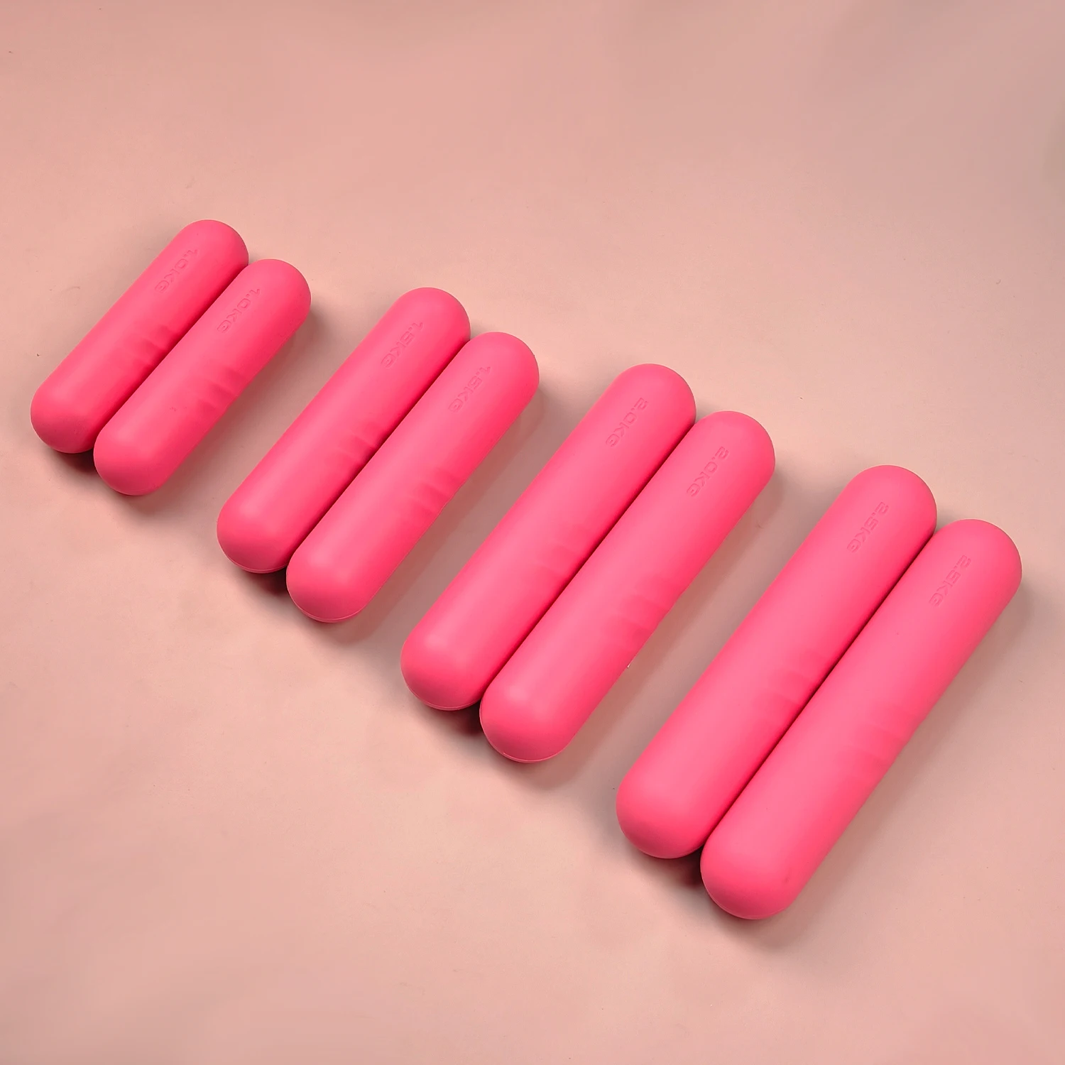 Customized Home Gym Strength Training Fitness Accessories Silicone Hand Weight Bar Yoga Pilates Dumbbell