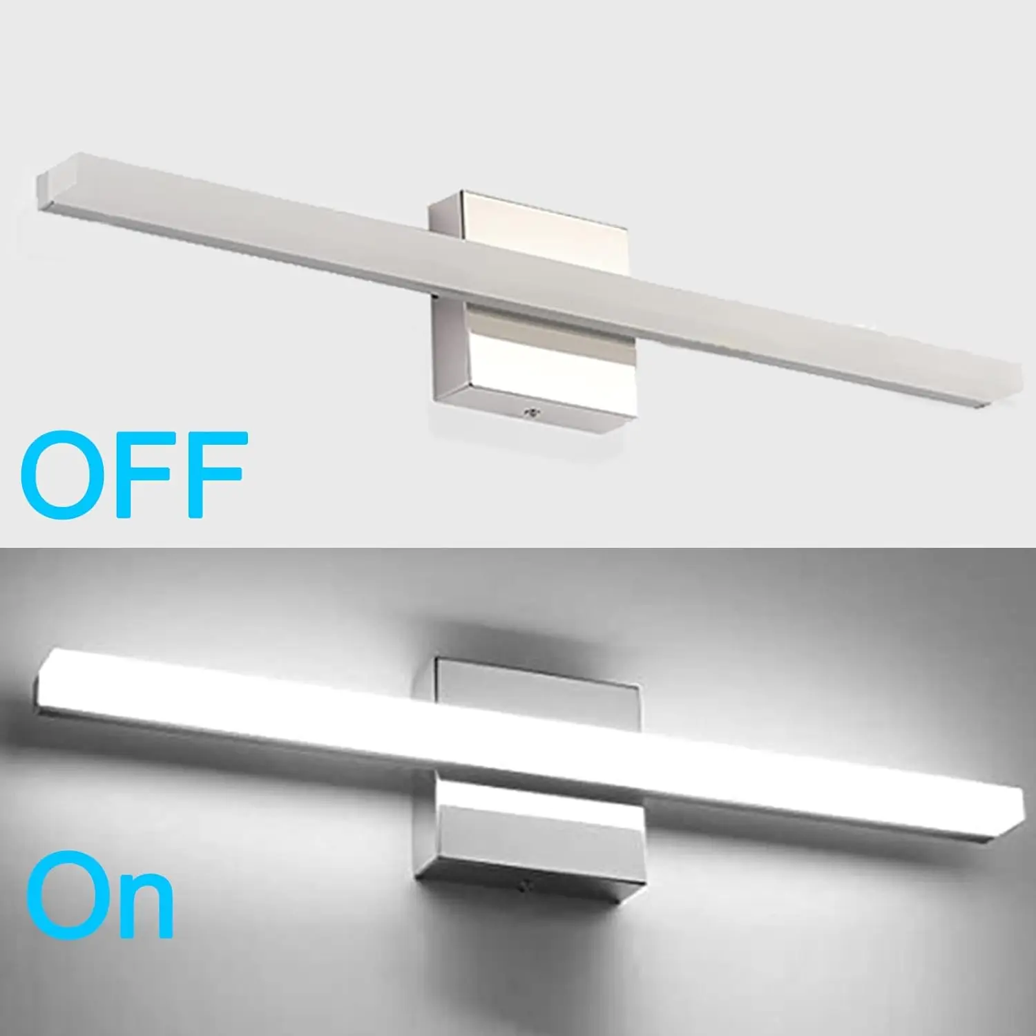 ETL Modern Bathroom Vanity Light Fixtures 24 Inch Dimmable LED Vanity Light Bar Over Mirror Wall Sconces for Indoor Lighting