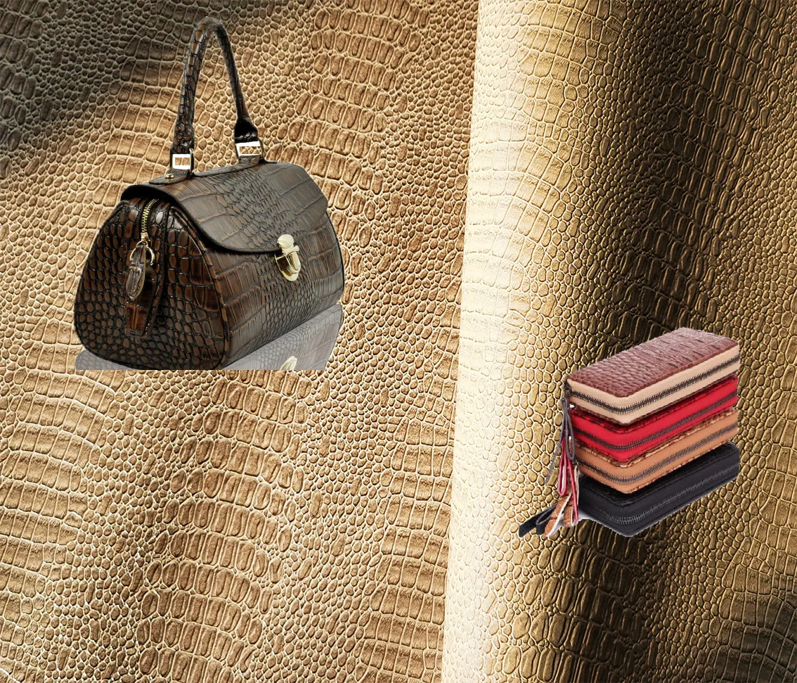 PVC Synthetic Faux Leather Material for Furniture Bags shoes belt and Sofa etc