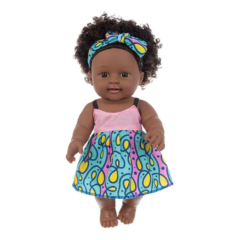 Hot selling Fashion 12 Inch American Girl Rebirth Doll 30cm Vinyl Reborn East African Dolls Toy Soothing Simulation