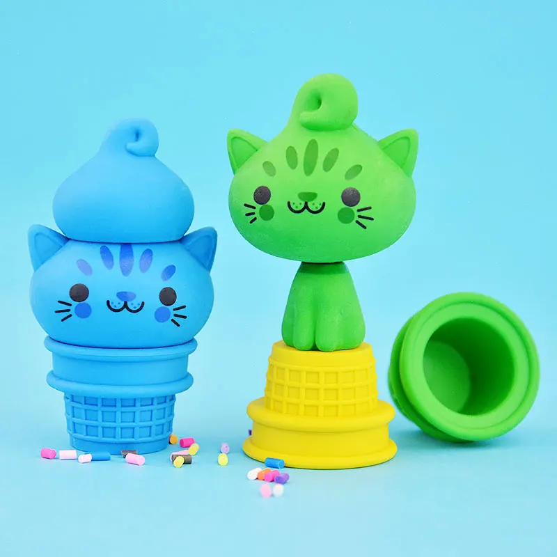 Istudio Promotion Kids Christmas Eraser Giant Jumbo Rubber Eraser Stationery Eco Friendly Rainbow Erasers