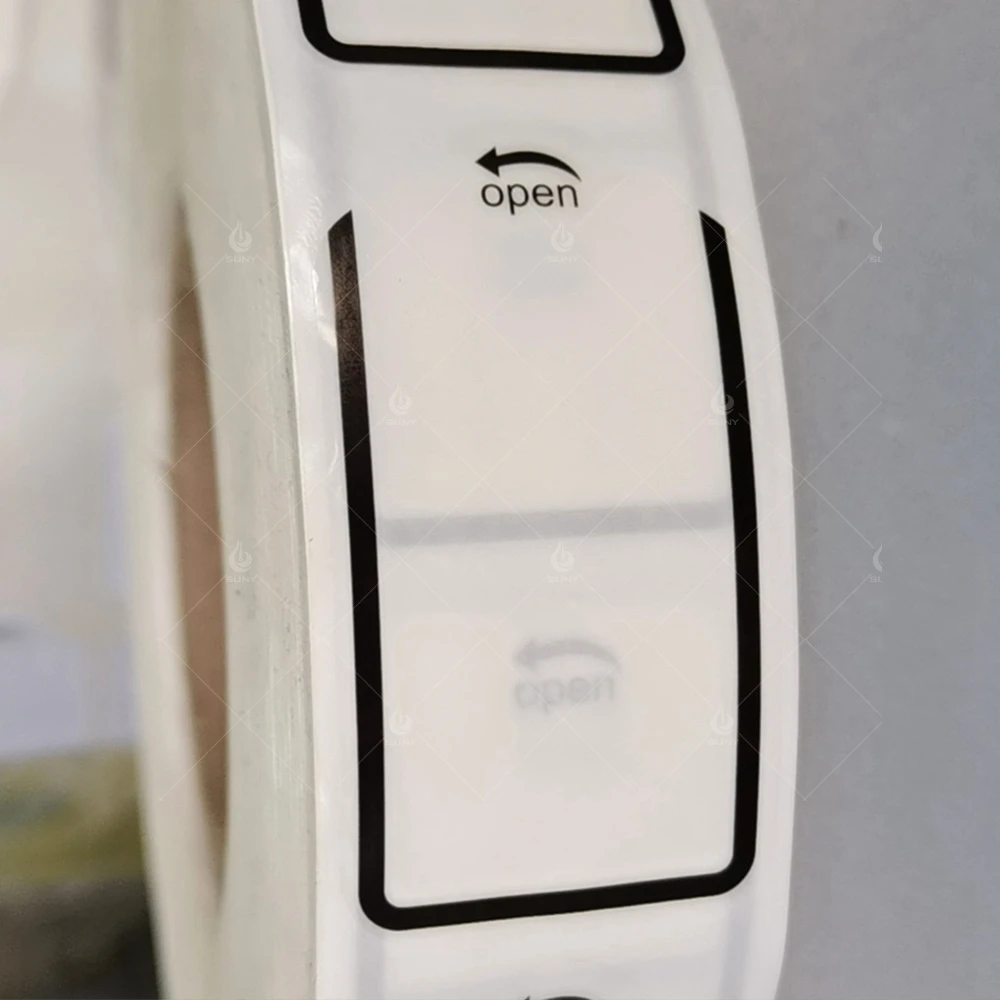 Custom Plastic Transparent stickers Resealable Wet Wipes Adhesive Package Stickers