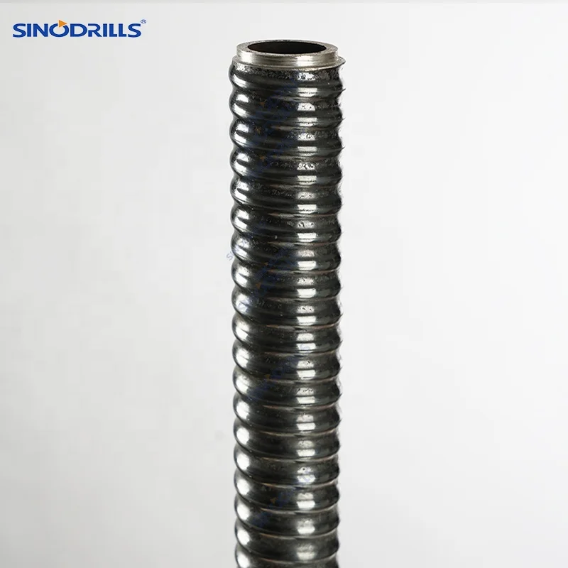 SINODRILLS Multi Function R38N 19mm R Thread Hollow Bar Self Drilling Anchor Bar Drill Rod Expansion Shell Rock Bolt
