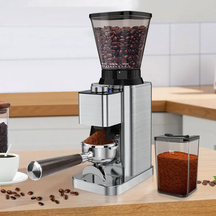 Automatic coffee grinder machine electric burr grinder for coffee beans