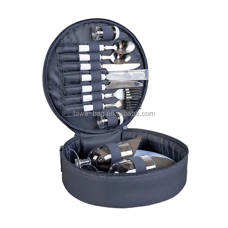 Wholesale portable picnic carry picnic set portable bag simple outdoor picnic bag