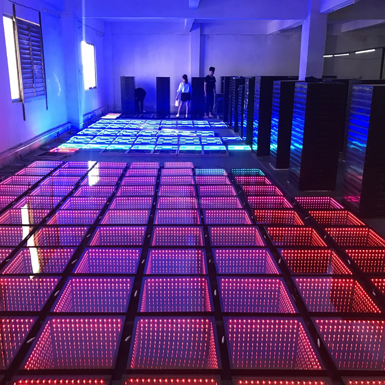 DMX512 LED Panels Magnetic Digital Decoration Controller Portable Dance Floor Wedding Mat Game Stage Lights LED Dance Floor