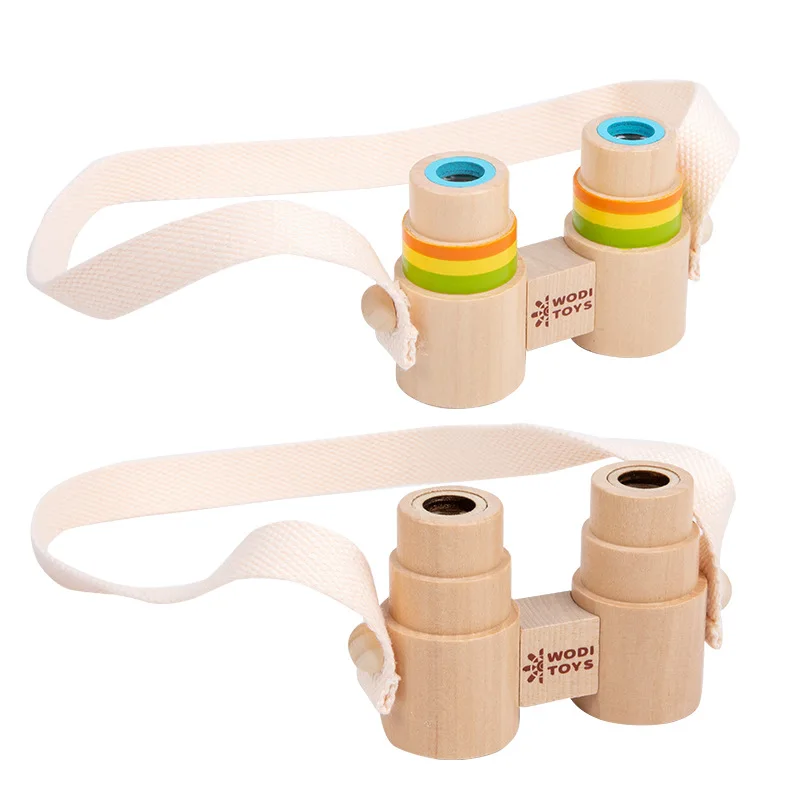 Funny Wooden Portable Kids Telescope Toys  Mini Magnifier Outdoor Observation Science & Engineering EducationalToys