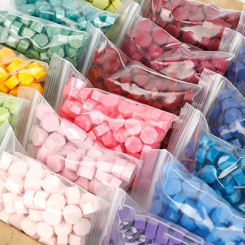 Sealing Wax Seal Stamp Wax Beads 100pcs for lovers craft happy new year gift Wedding invitation envelop gold stamper colorful