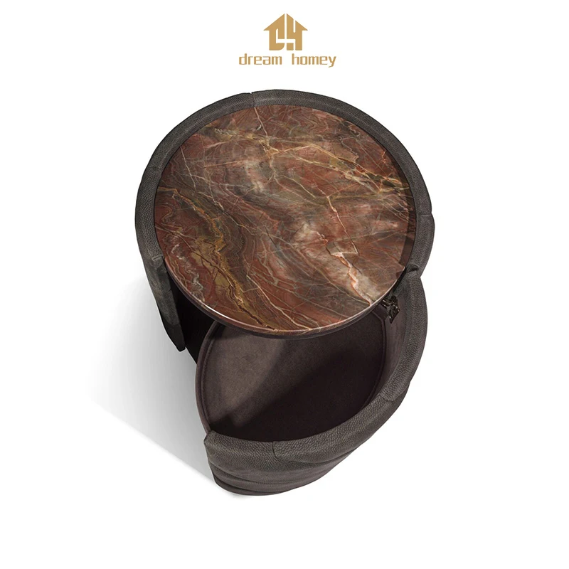 2023 new design Nightstand Italian style light luxury bedroom locker side table