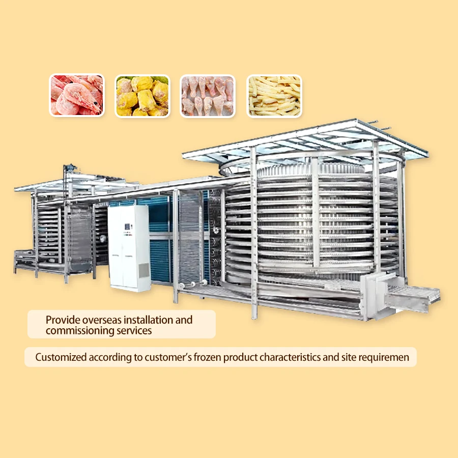 Industrial Best Price and Economical Freezing Machine Fish Small IQF Single Spiral Freezer