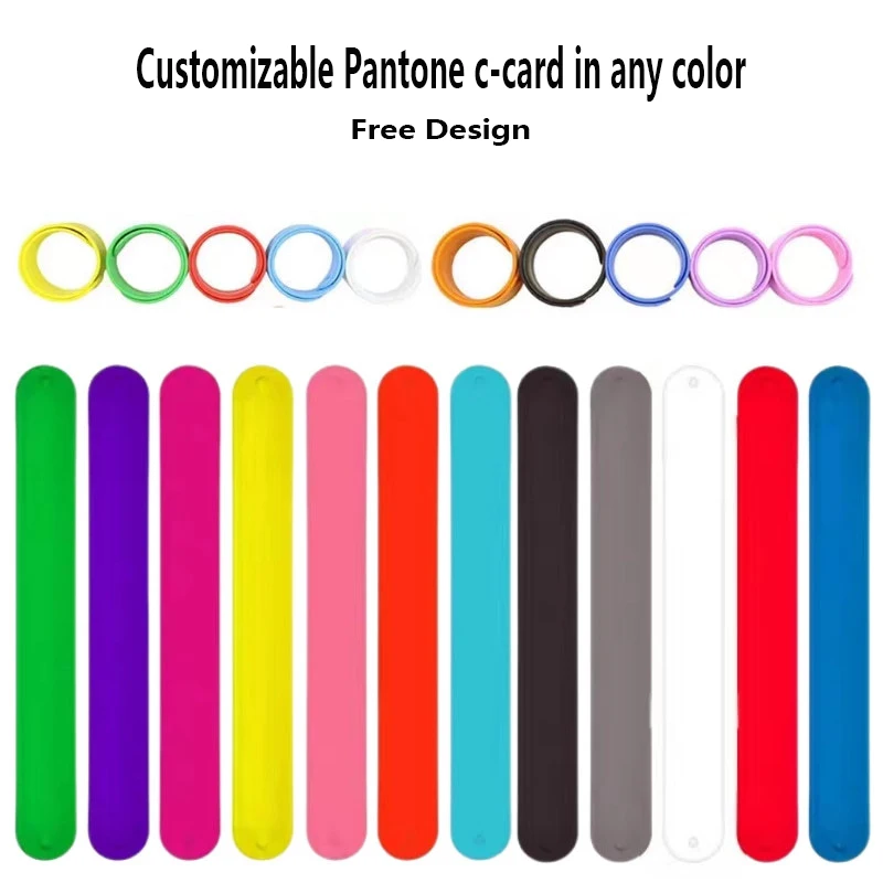 Exclusive Offer Highly Rated Custom LOGO Silicone Slap Wristband Stylish Gift Lightweight Activity Silicone Snap Bracelet
