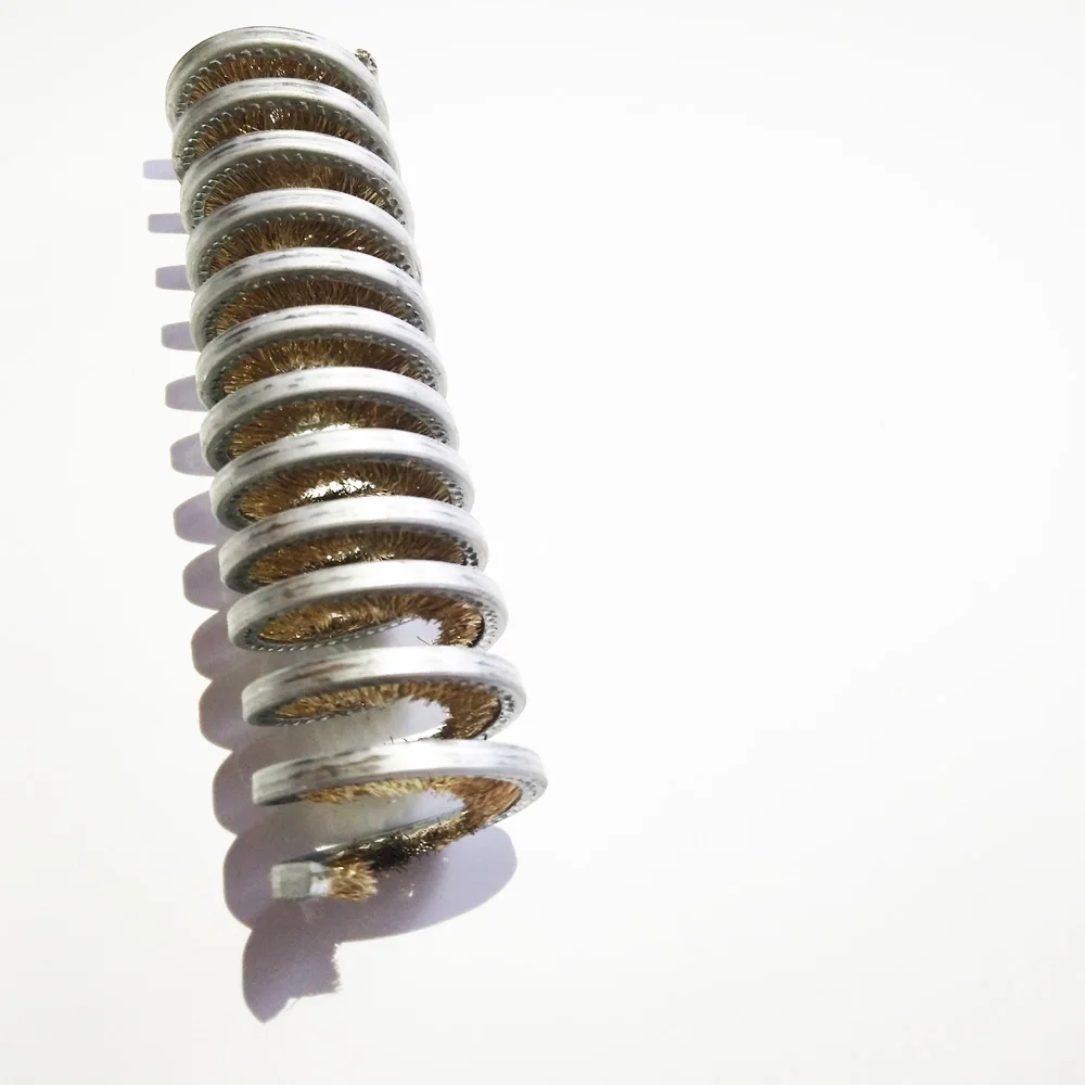 Internal Spiral Metal Small Thin Nylon Micro Circular Cylinder Copper Brass Stainless Narrow Rotary Cylindrical Wire Brush