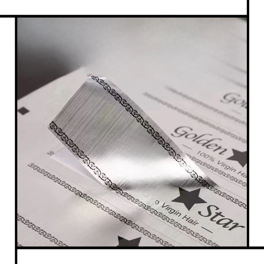 Customized Cute Silver Stamping Sticker Hot Air Shipment Adhesive Nickel for Shampoo & Lipstick Use Customized for Girls