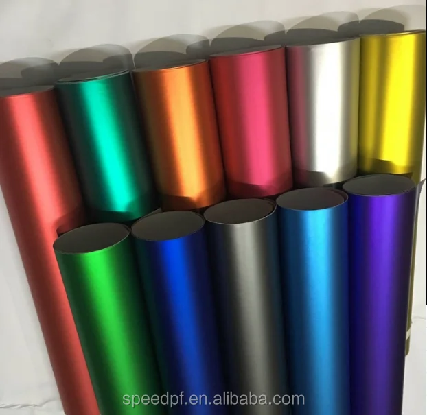 New arrive hot sales Self adhesive low price High stretch ice film vinyl wrap chrome matte