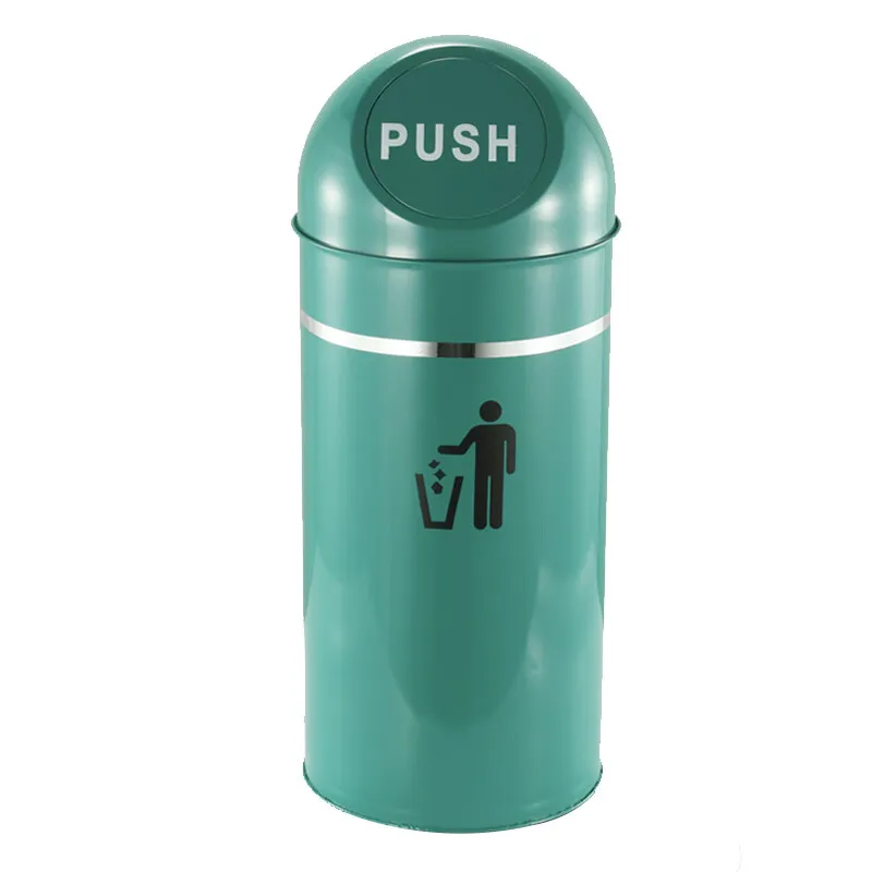 Stainless steel trash can  Swing Top Garbage Large Capacity  for Indoor, Outdoor  Bank or Commercial Use Green red gold