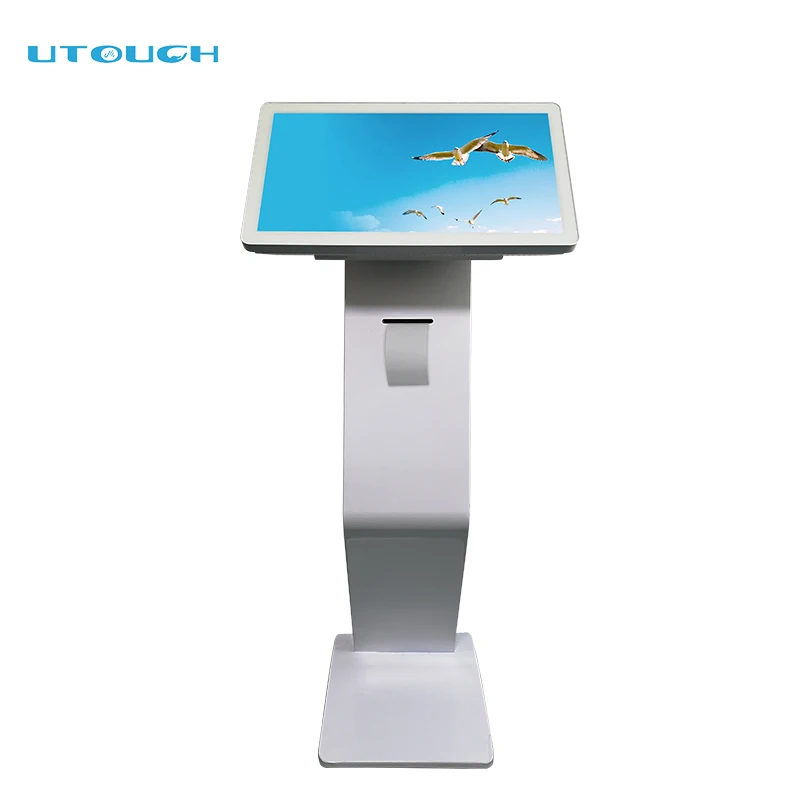 Wireless bank waiting system token touch screen machine queue ticketing kiosk