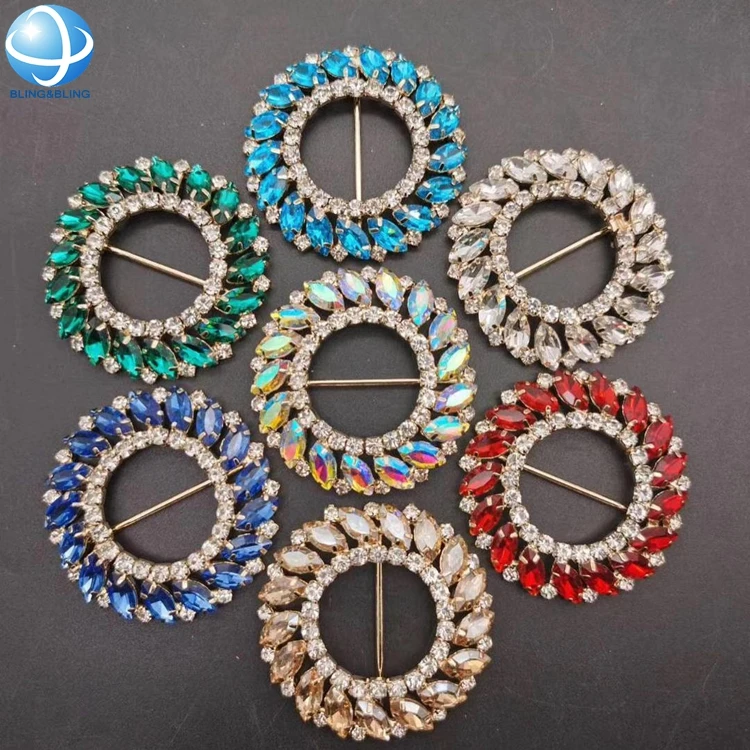 Custom rhinestone strass shoe ornaments buckle accessories for women shoes