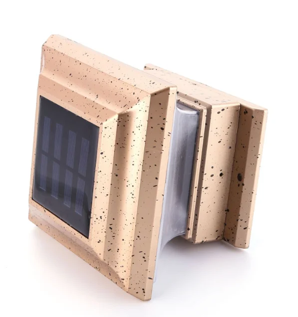 Outdoor Garden Square Fence Lamp  Solar Pillar Deck Post Cap Lights