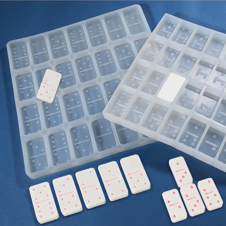 Hot Selling Resin DIY Crafts Mold Set Silicone Resin Domino Mold
