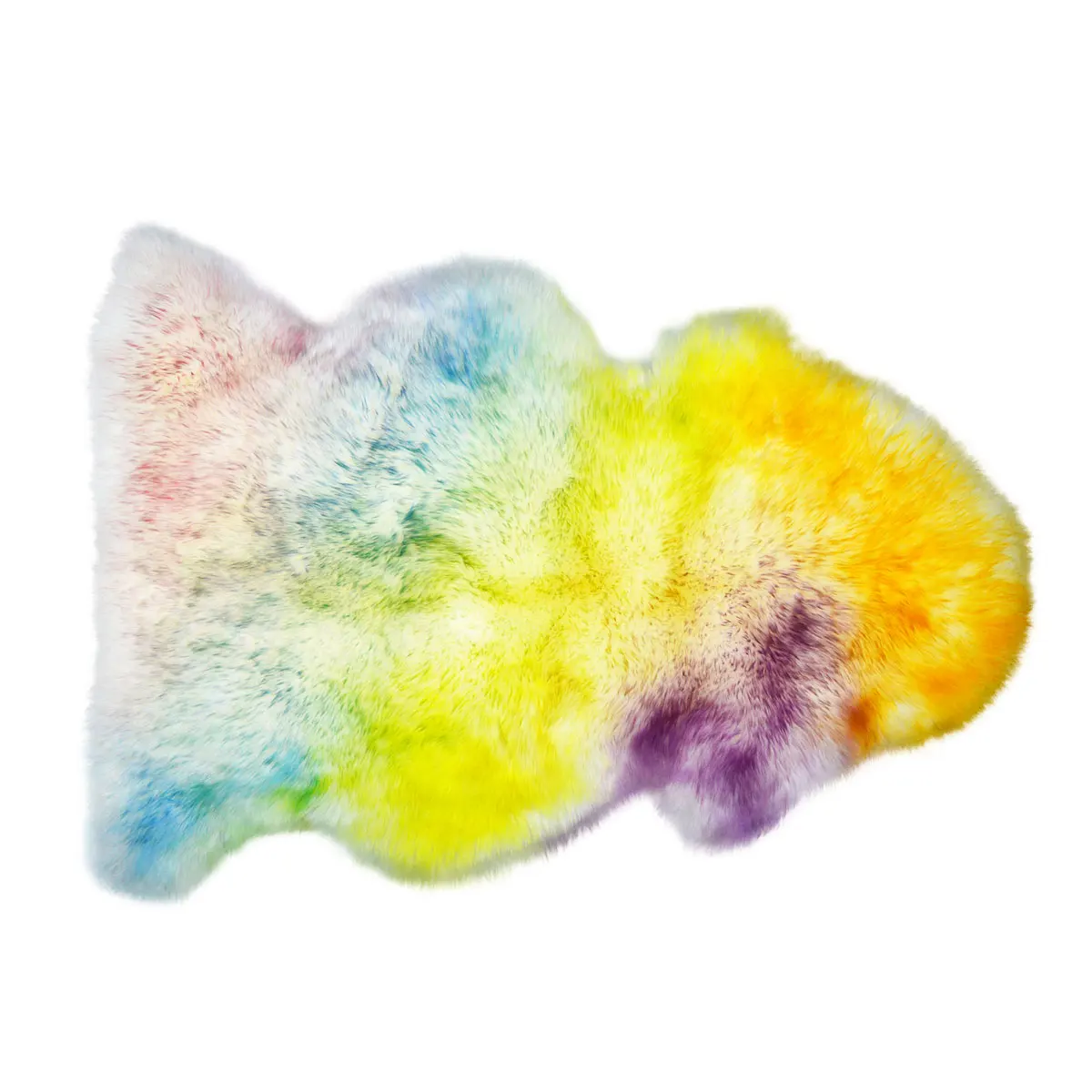 Shaggy Fluffy Real Natural Fur Solid color Customized Sheepskin rug and carpet