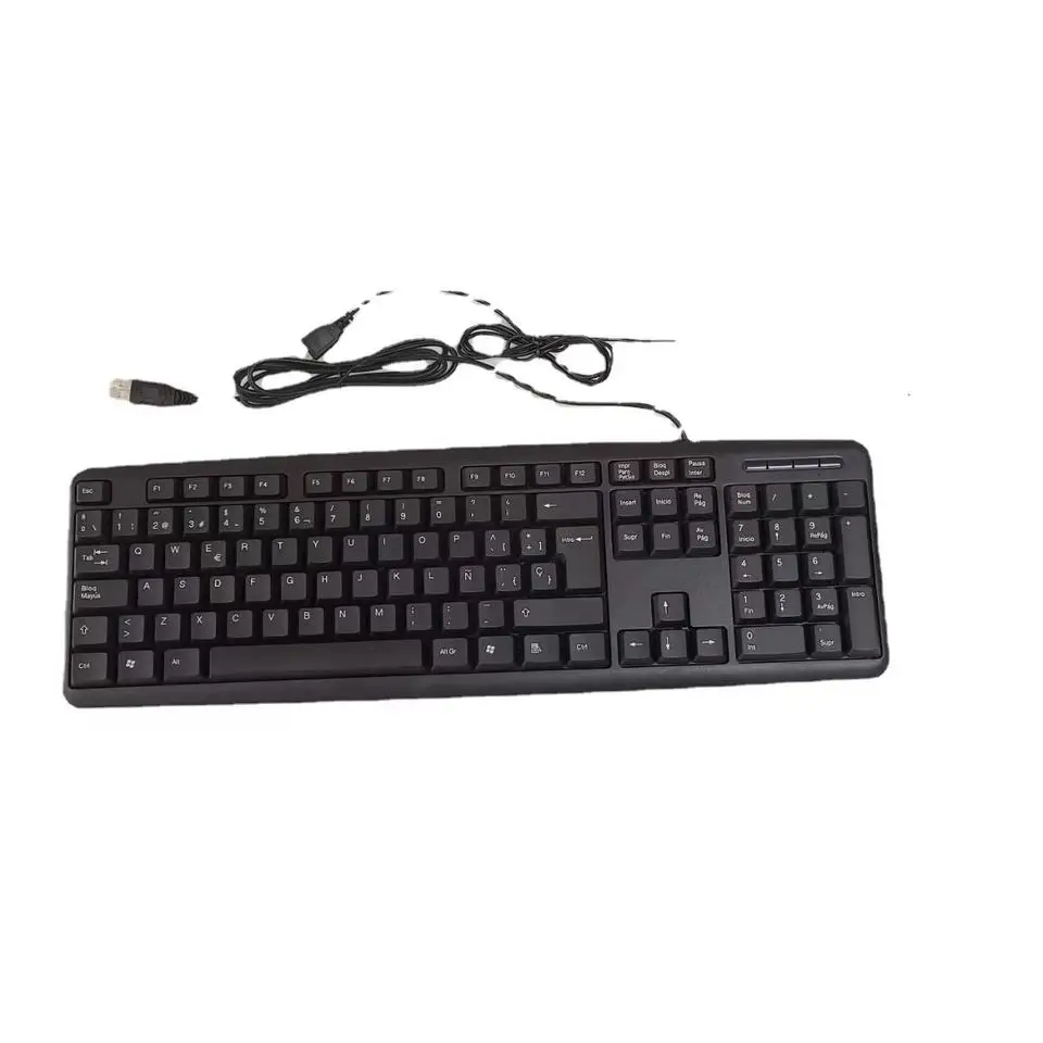 High Quality OEM Brazilian Spanish Ergonomic Keyboard and Mouse Combo Wholesale Office 2.4G USB Wireless Keyboard & Mouse Set
