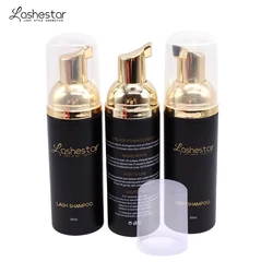 hot sale custom rose smell organic natural shampoo with own label for cleanser foam eyelash extensions