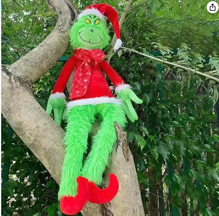 Giant 80cm Super Soft Christmas Green Hair Monster Plush Toy Cute Dolls