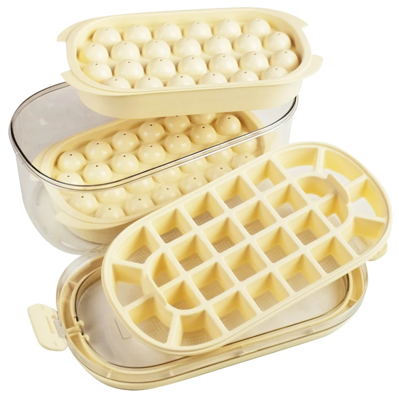 80 Cavity small Round Ball and square Ice Tray Plastic Ice Ball Maker Mold 80 Cavity Mini Circle Ice Cube Tray