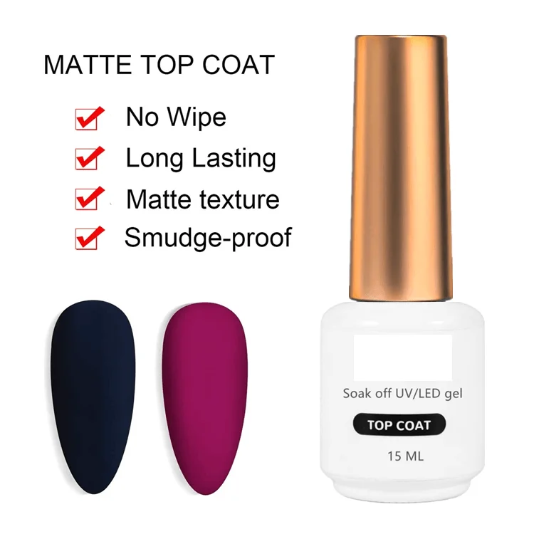 MEILIYAGEL Long lasting uv led nail gel polish matte top coat velvet matte top coat gel