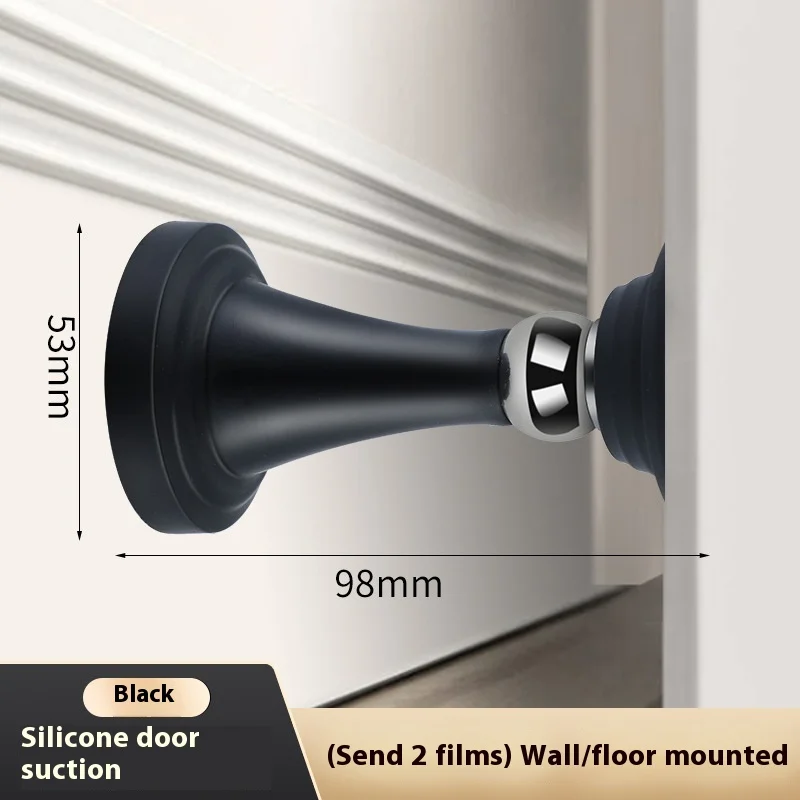 New non-punching silicone strong magnetic door suction anti-collision bathroom bedroom door fixed silent suction