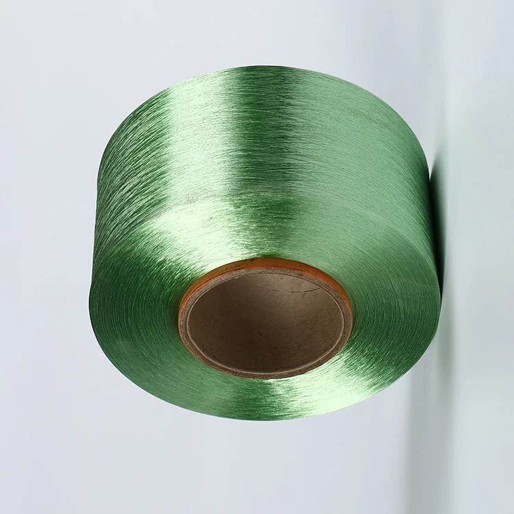 Custom color  filament polyester dty 150/48big twist tubular logo yarn for woven ribbon label industries