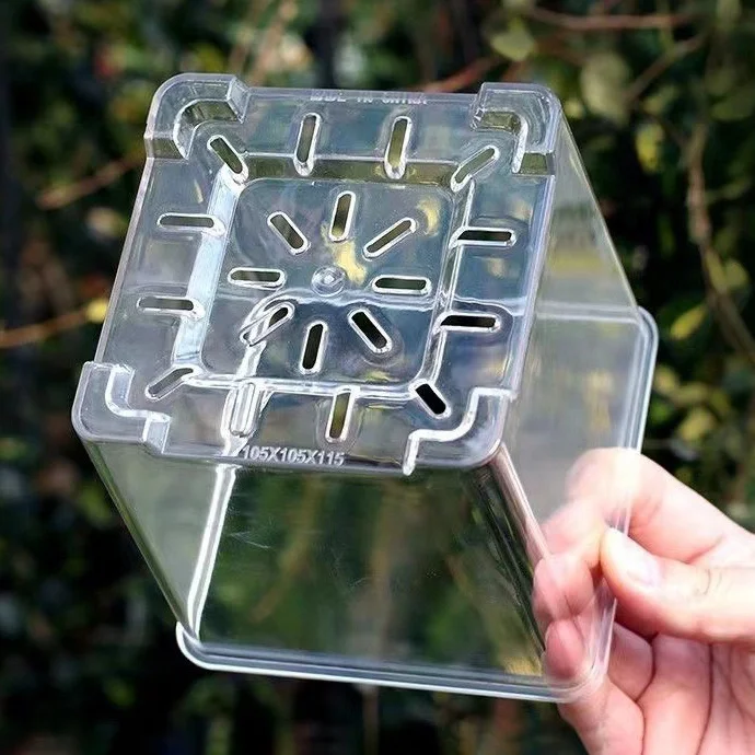 Garden Plastic Square Orchid High Transparent Flower Plant Pot