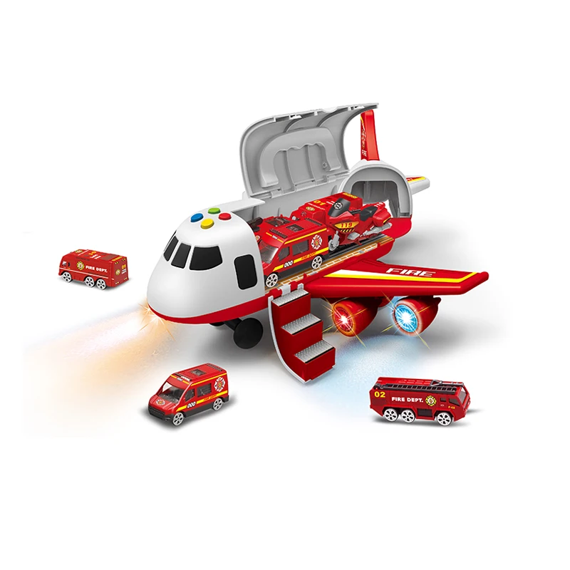 
1:64 Die-cast Truck Car Storage Deformable Alloy Airplane Model Aircraft Toys with Light and Sound 