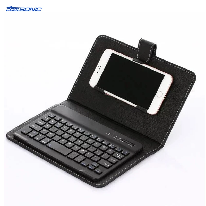 Factory Wholesale PU Leather Flip Cover Universal Case with Wireless keyboard for Smart Phone 7inch 8inch Universal Phone Case