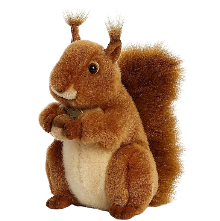 Cute custom stuffed brown animal plush squirrel toy