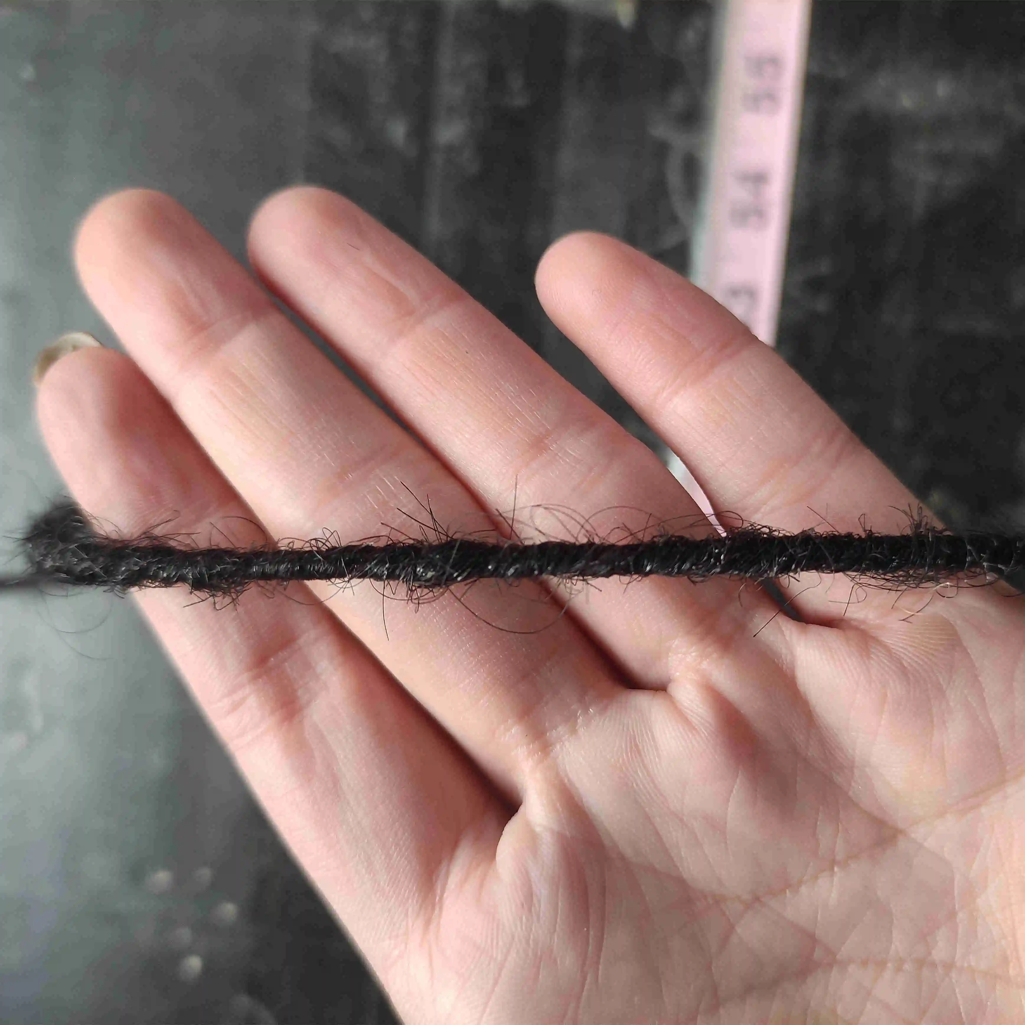 100% human Handmade Permanent Hook Micro Dreadlocks Hair Extension Dread locks  Afro Kinky Curly 0.1cm for black men