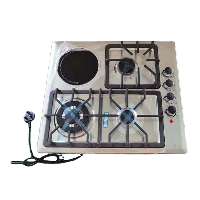 Home appliance cooking 4 burner kitchen gas stove induction cooker built in stainless steel gas hob