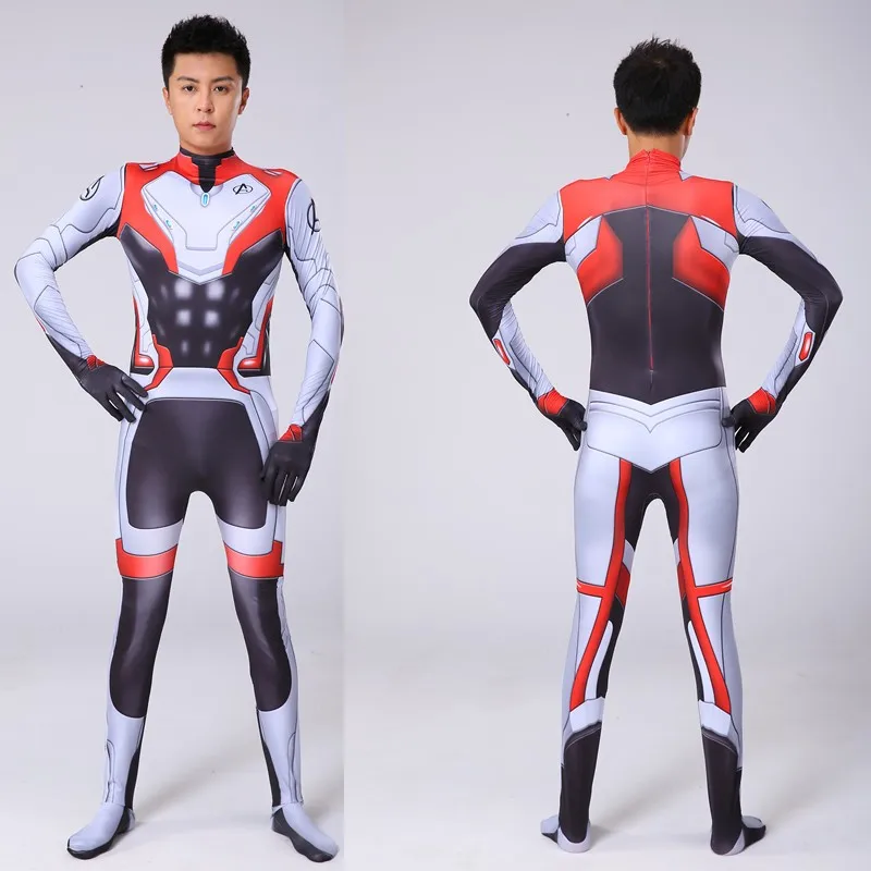 Ecoparty Costumes New Style Avenger 4 Endgame Quantum Realm Cool Superhero Cosplay Zentai Bodysuit Jumpsuits For Men Adults
