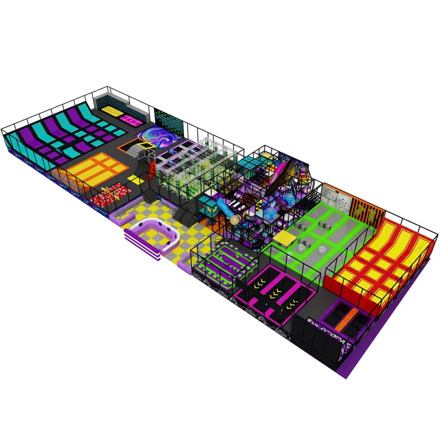 Business plan trampoline park american ninja warrior obstacles children playground equipment indoor